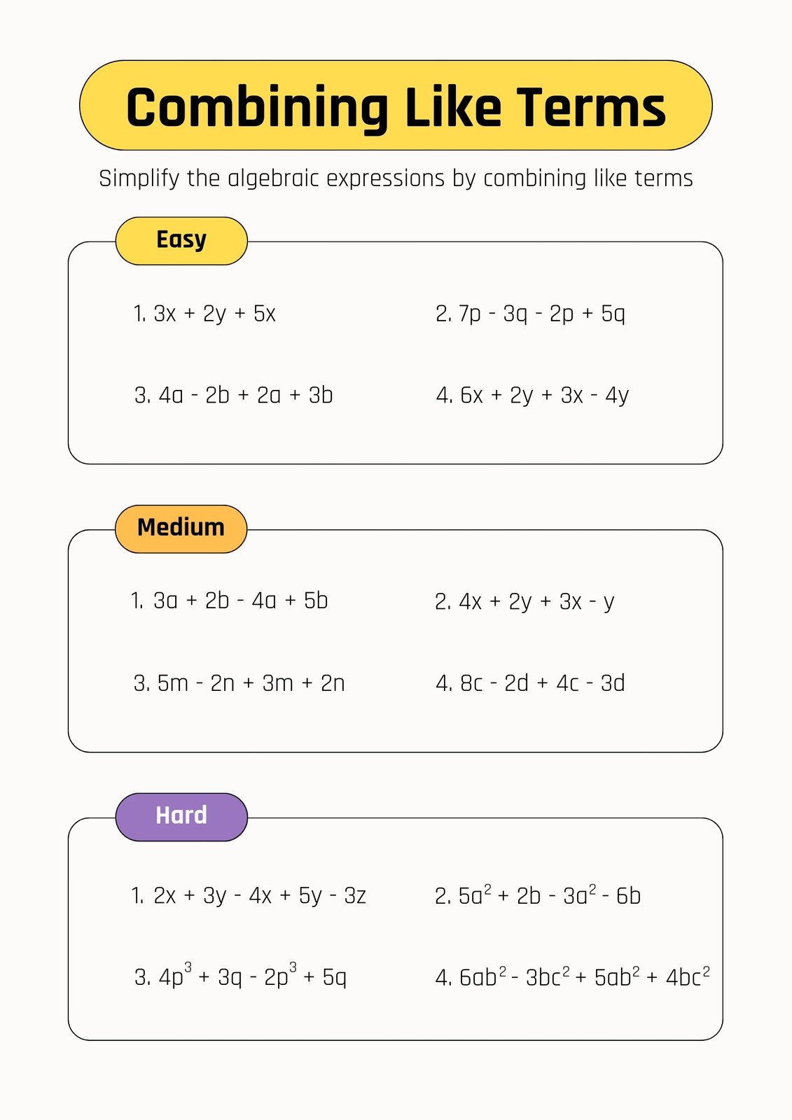 Smart Ways to Combine Like Terms for Better Algebraic Results in 2025